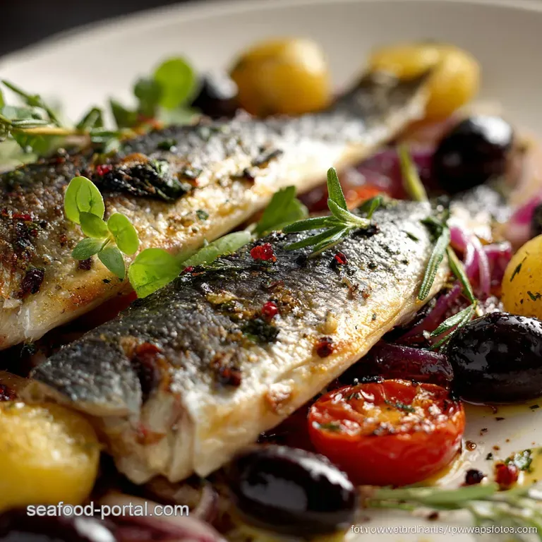 Oven Baked Branzino Fillets Lemon Dill and Garlic Recipe 30 Minutes presentation