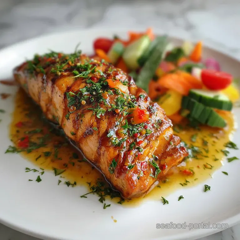 Perfectly cooked salmon fillet with a crisp, golden surface. Garnished with dill and lemon, atop creamy mashed potatoes.