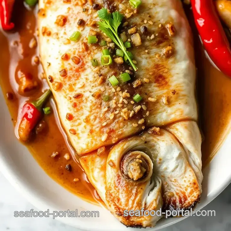 Oven-Baked Asian Sea Bass with Ginger presentation