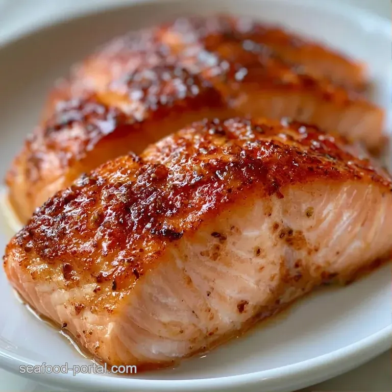 Slices of tender, coral-colored fish arranged on a white plate with dollops of crème fraîche and thin capers.