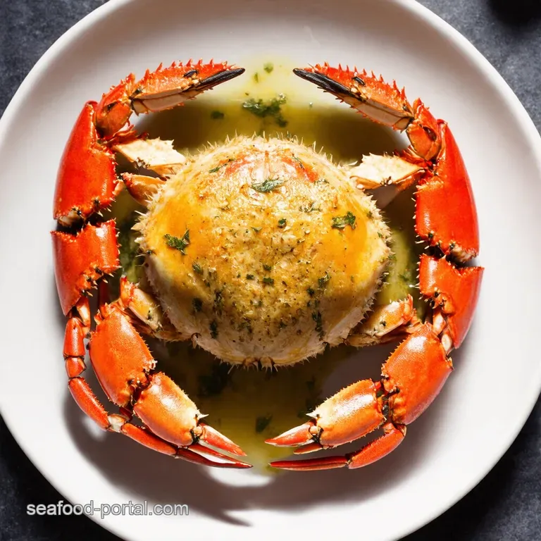 OvenRoasted Dungeness Crab with Garlic Herb Butter