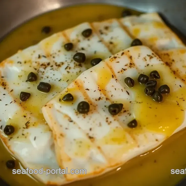 Pan-Seared Fresh Skate with Lemon Caper Butter Sauce