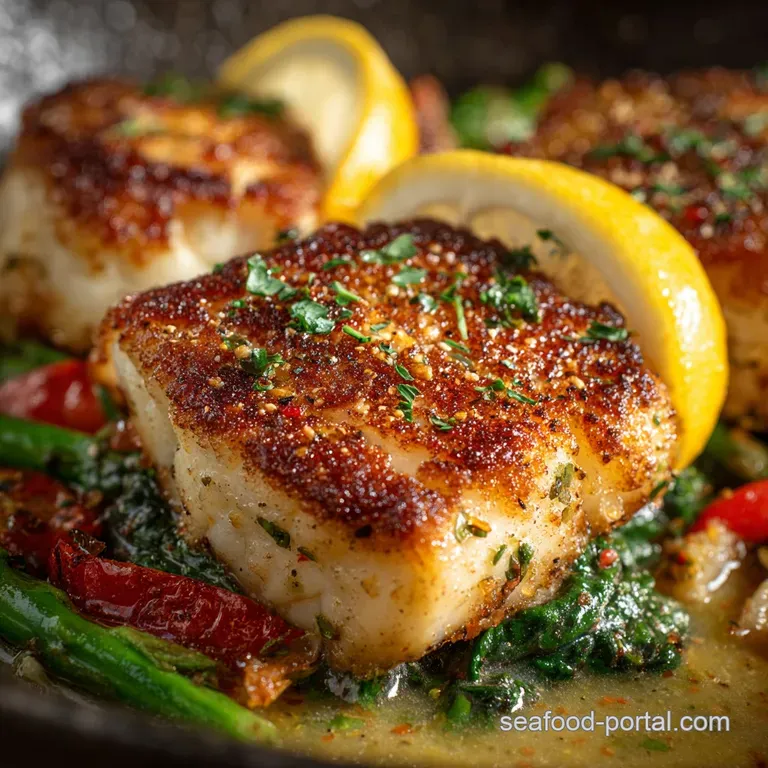 The Perfect Panseared Grouper with Zesty Lemonbutter Sauce presentation