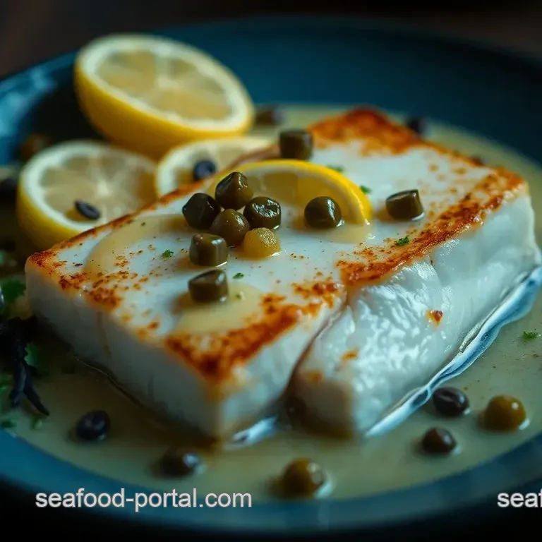 Pan-Seared Halibut Cheeks with Lemon-Caper Sauce