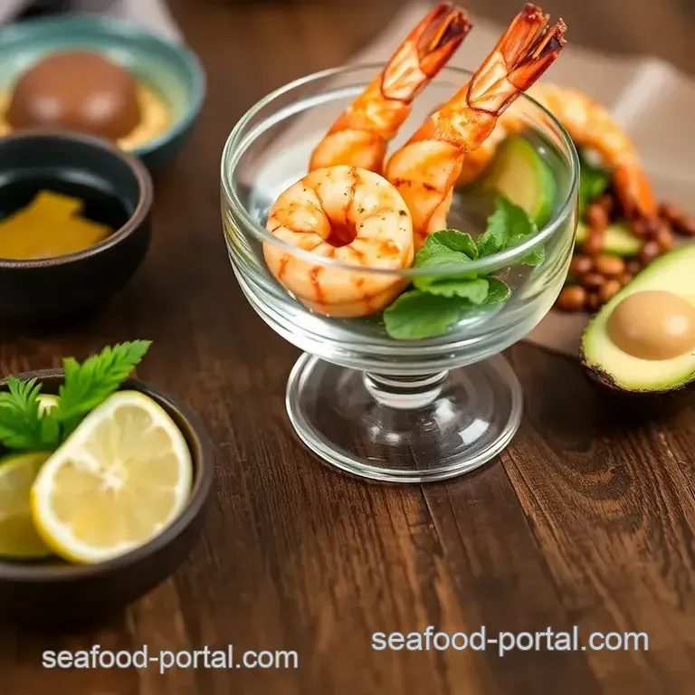 Pan-Seared Prawn Avocado Delight presentation
