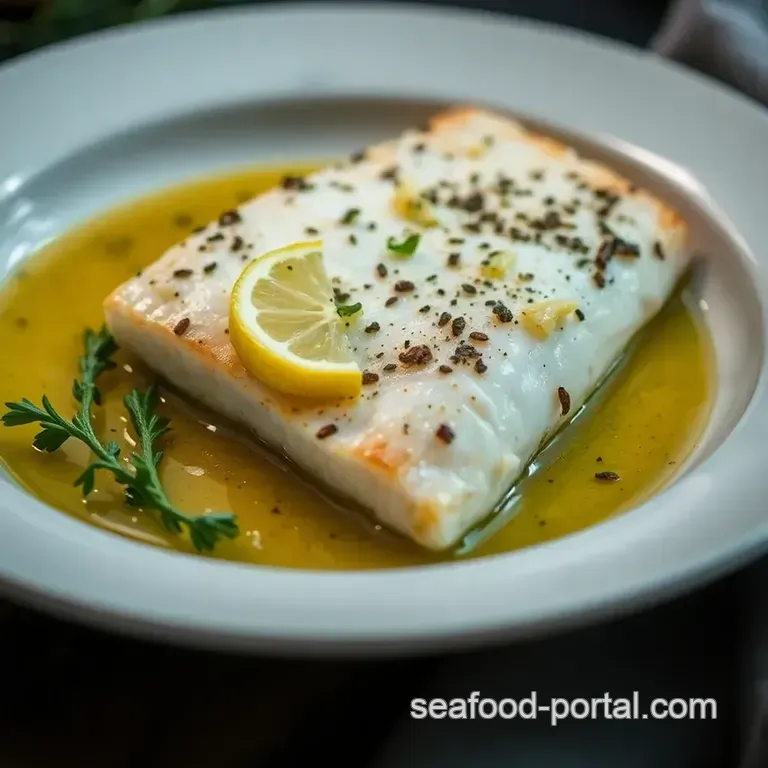 Pan-Seared Rockfish with Lemon Herb Butter presentation