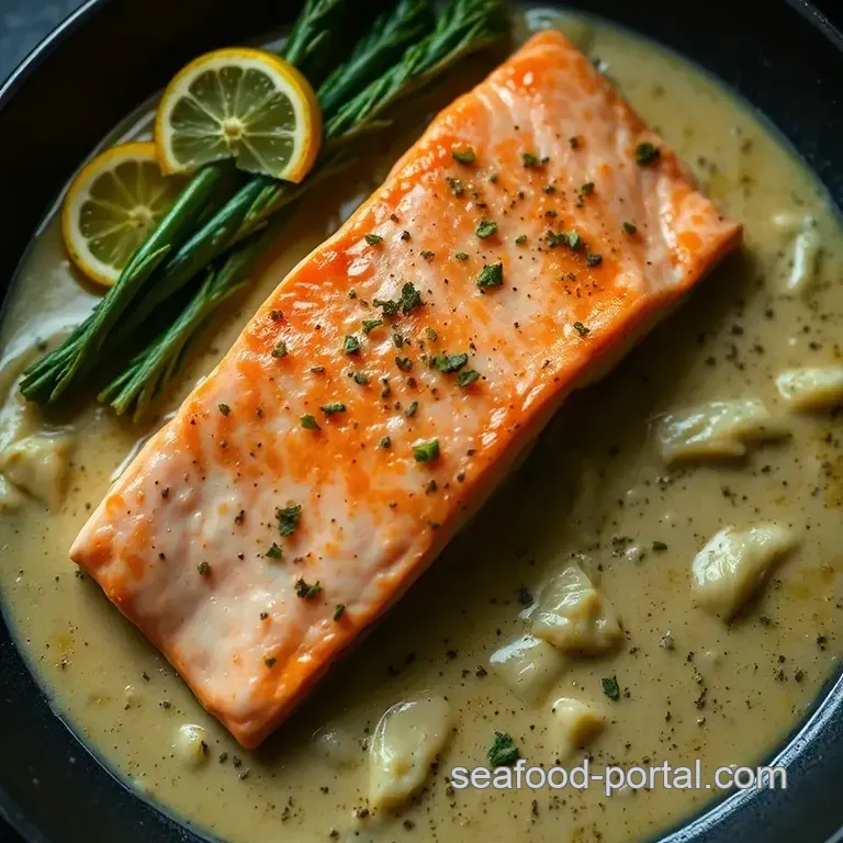 Pan-Seared Salmon with Lemon-Herb Butter &amp Asparagus presentation