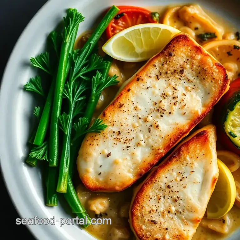 Pan-Seared Swordfish with Lemon-Herb Salsa Verde presentation