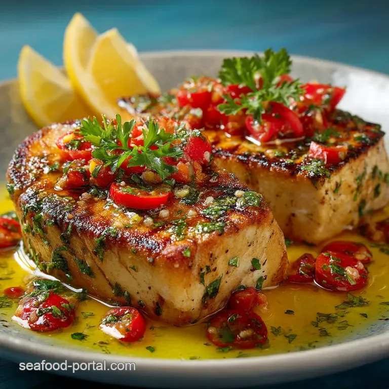 Swordfish Steaks with Zesty Salmoriglio Dressing