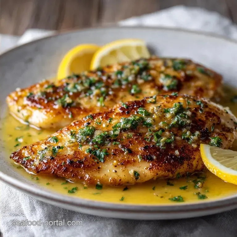 Pan Seared Tilapia Fillet: Lemon Butter Sauce
