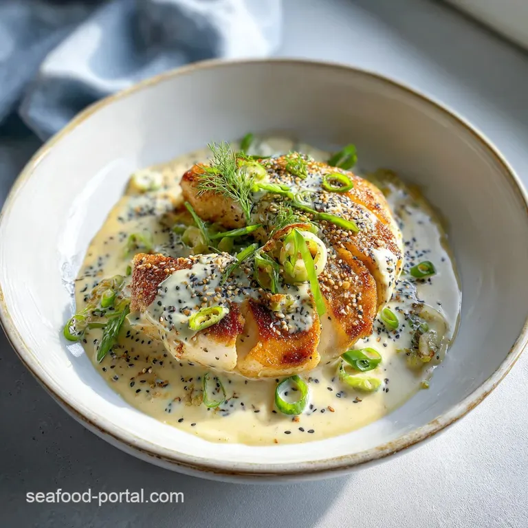 Pan-Seared Tilapia with Everything Bagel Cream Sauce