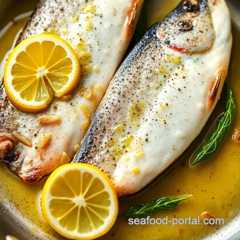 Pan-Seared Speckled Sea Trout with Lemon Herb Butter presentation