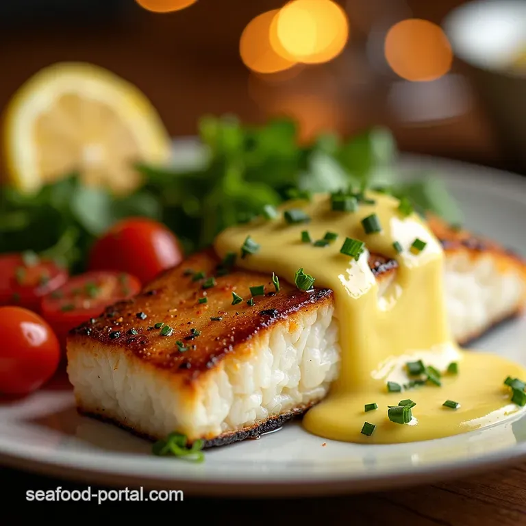 Panseared Red Sole with Lemoncream Sauce presentation