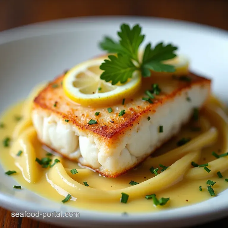 PanSeared Red Sole with LemonCream Sauce