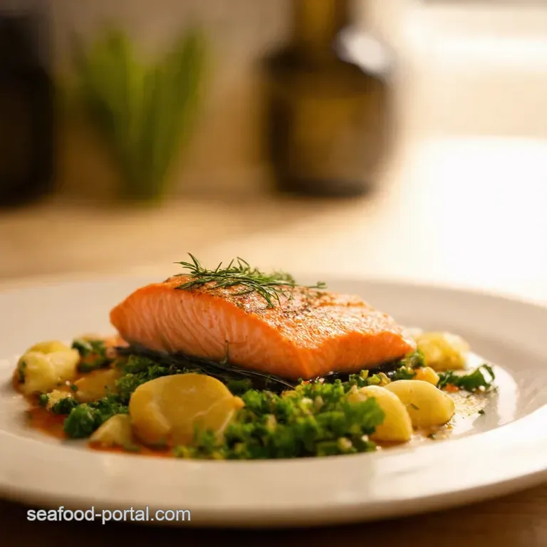 Panseared Salmon with Creamy Lemondill Sauce Roasted Asparagus presentation