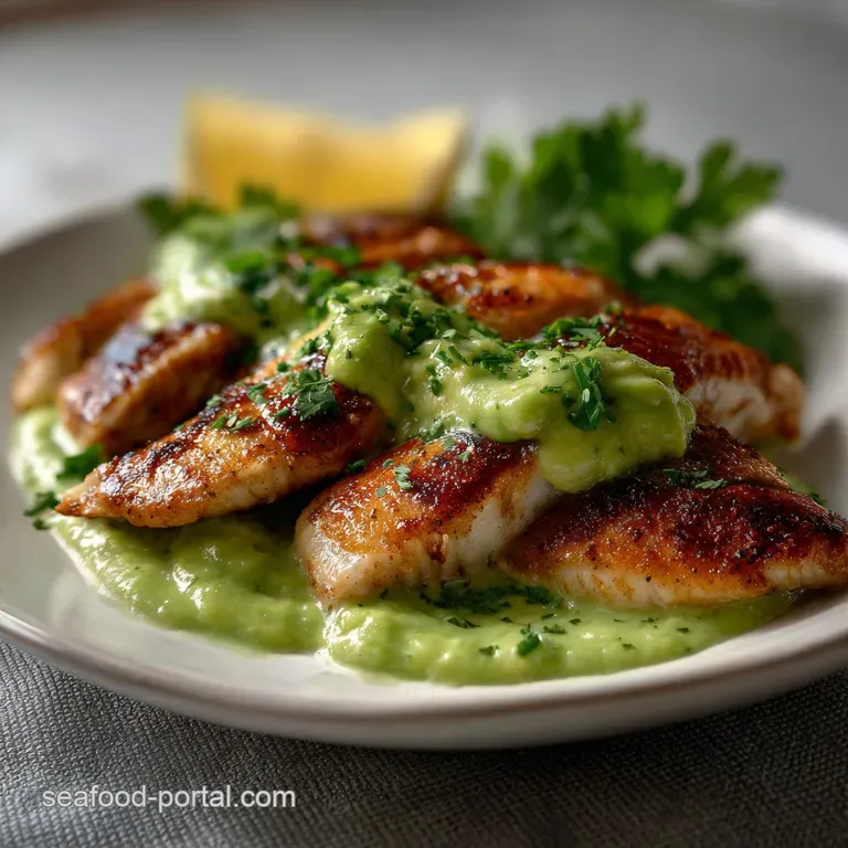PanSeared Tilapia with Avocado Sauce | Low-Effort Dinner