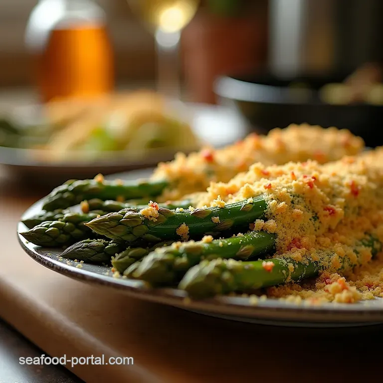 Crispy Perfection Simple ParmesanCrusted Baked Asparagus presentation