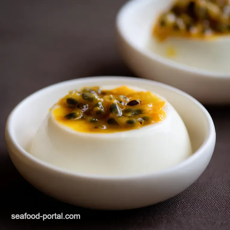 Passion Fruit Brown Crab Panna Cotta with Brandy Kiss