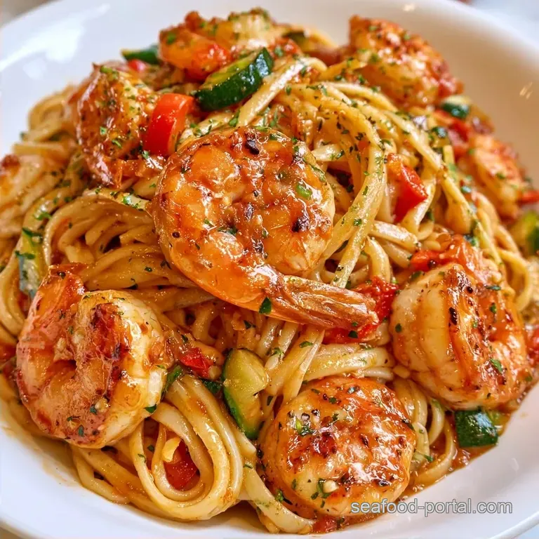 Garlic Shrimp Pasta with Vegetables in 30 Minutes