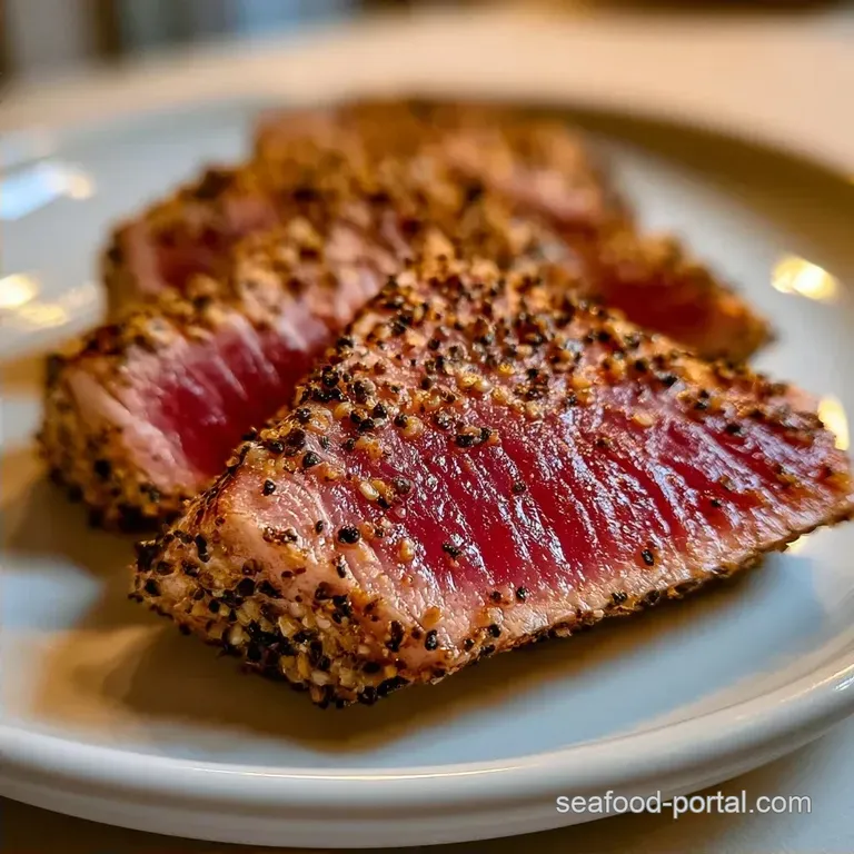 Pan-Seared Peppercorn Tuna Steak