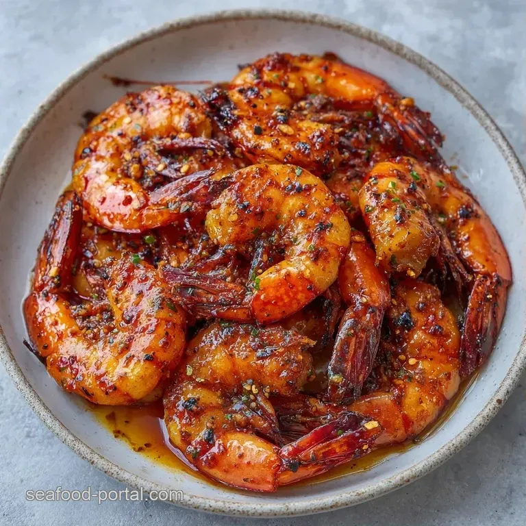 Succulent pink shrimp arranged on a slate platter with a creamy dipping sauce and a fresh sprig of cilantro.