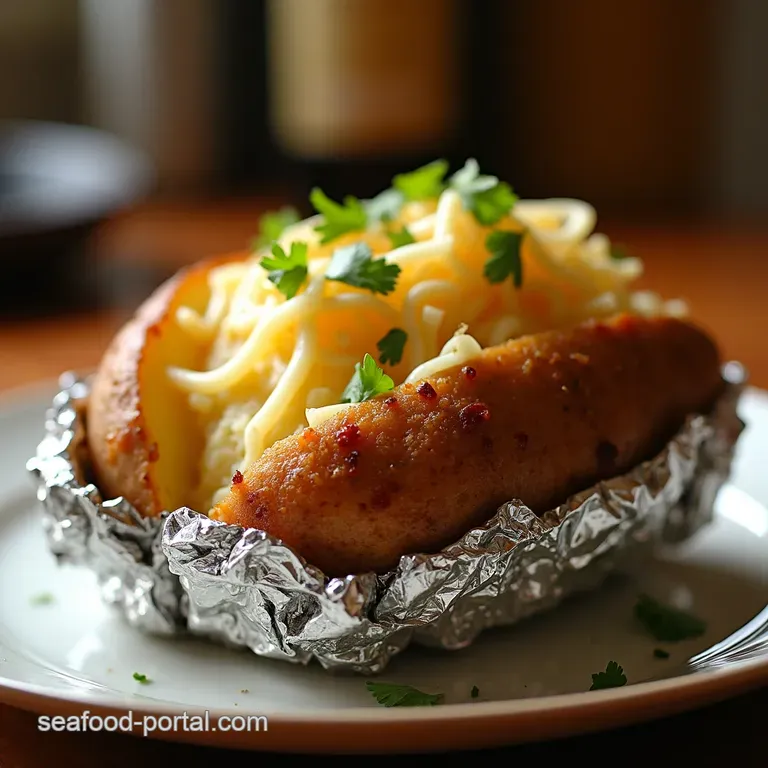 The Ultimate FoilWrapped Jacket Potato Crispy Skin Fluffy Inside presentation