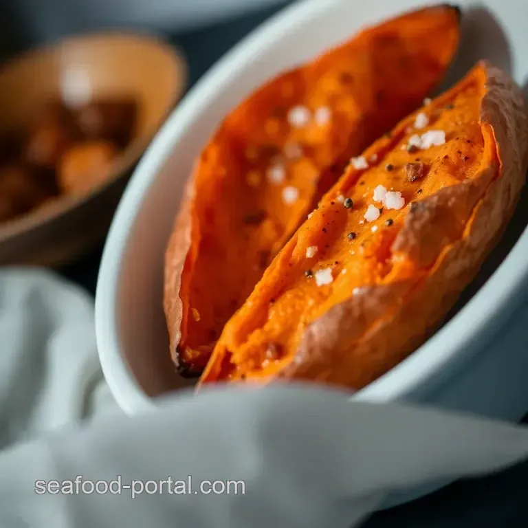 Perfectly Baked Sweet Potatoes presentation