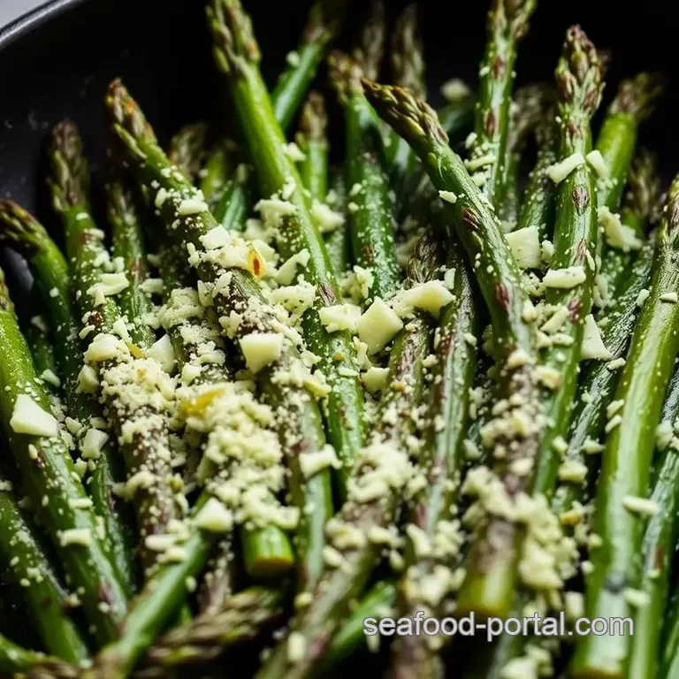 Perfectly Pan-Fried Asparagus: a Crisp and Flavorful Delight presentation
