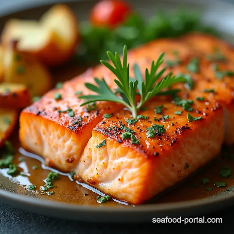 Perfectly PanSeared Salmon with LemonDill Sauce