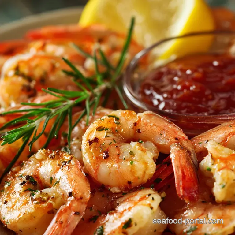 Shrimp Platter: the Grand Coastline Recipe for Tender Poached Prawns presentation