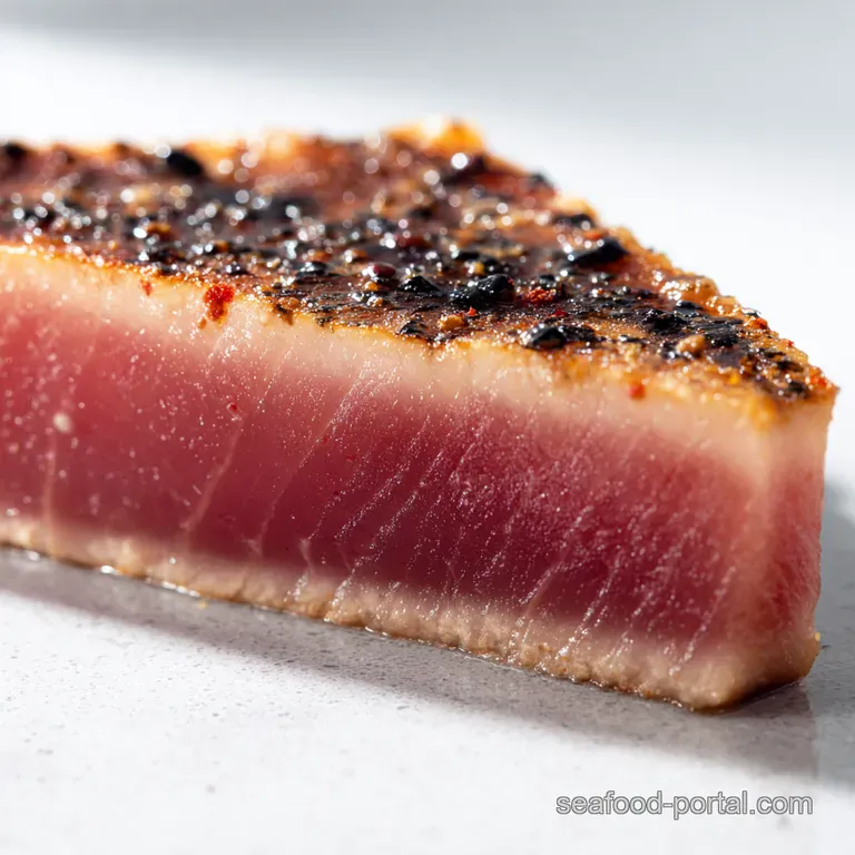 Perfectly Seared Tuna Steaks with Sesameginger Glaze presentation