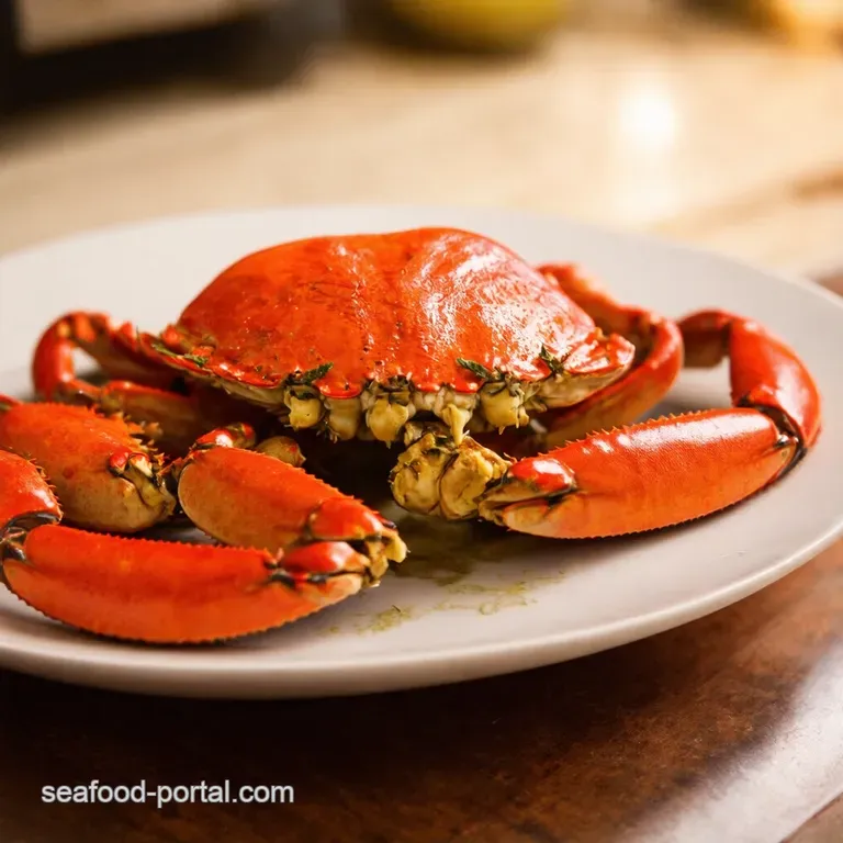 Perfectly Steamed Crab Legs with Garlicherb Butter presentation