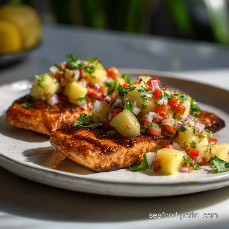 Sweet and Spicy Pineapple Salsa for Grilled Fish
