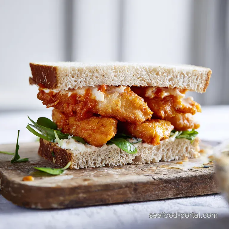 Pollock Power Elevated Fish Finger Chip Butty