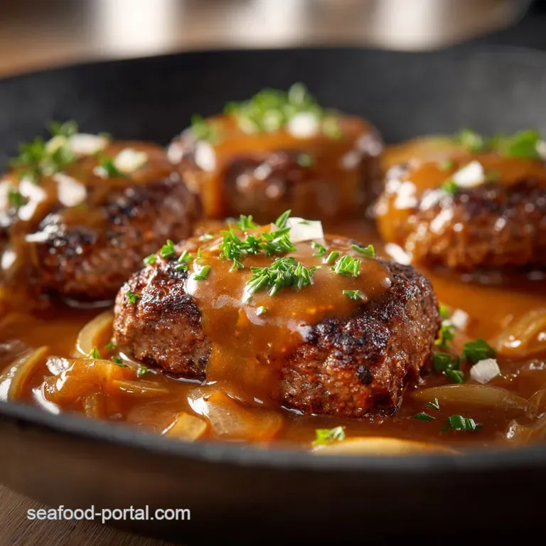 Proper PanSeared Hamburger Steaks with Silky MushroomOnion Gravy