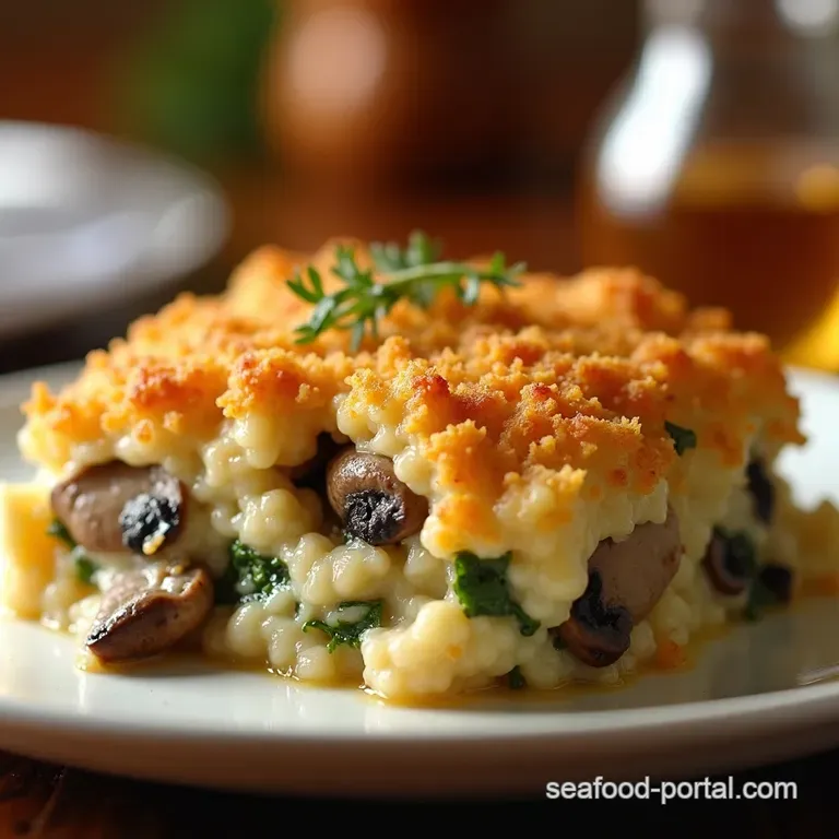The Proper Job Tuna Mushroom Bake Creamy Crunchy Comfort Casserole presentation