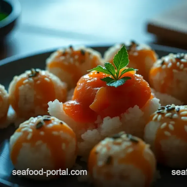 Pumpkin Delight Sushi Balls with Smoked Salmon