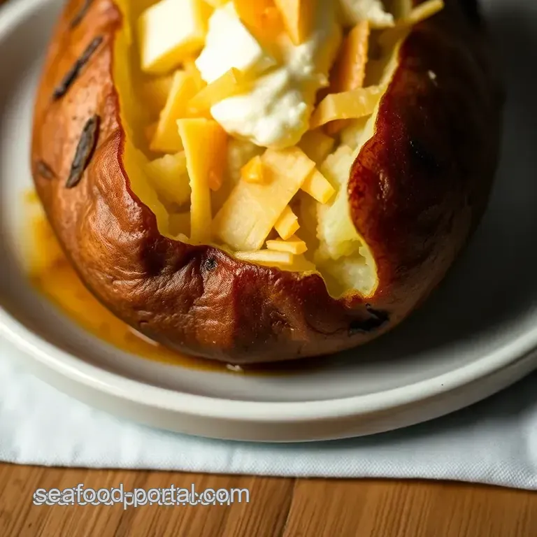 Quick and Easy Microwave Baked Potato Delight presentation