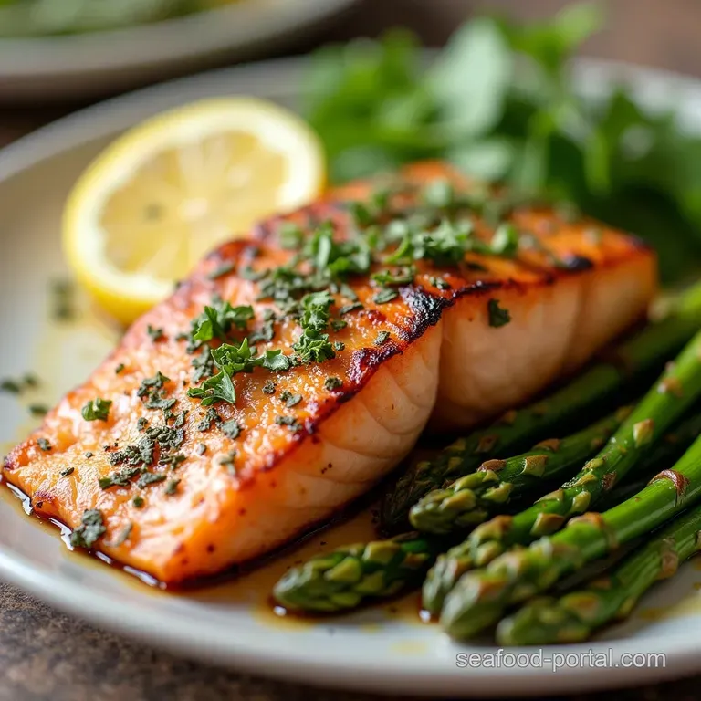 Under the Grill 20Minute LemonHerb Broiled Salmon with Crispy Asparagus