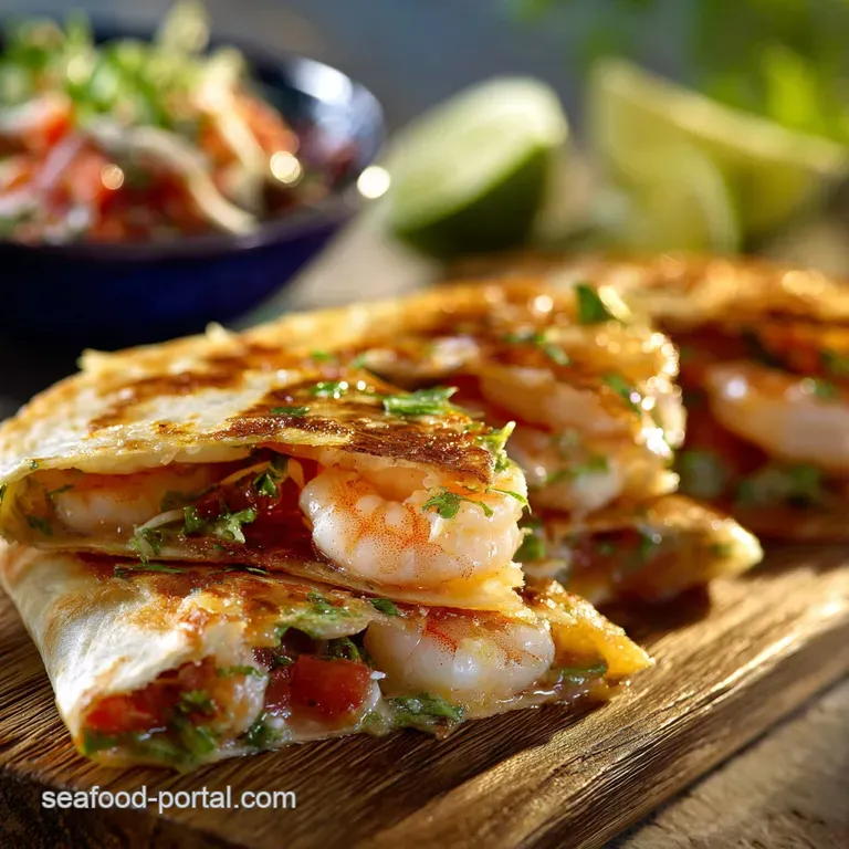 Shrimp Quesadillas Zesty Chipotle Filling Ready in 25 Minutes presentation