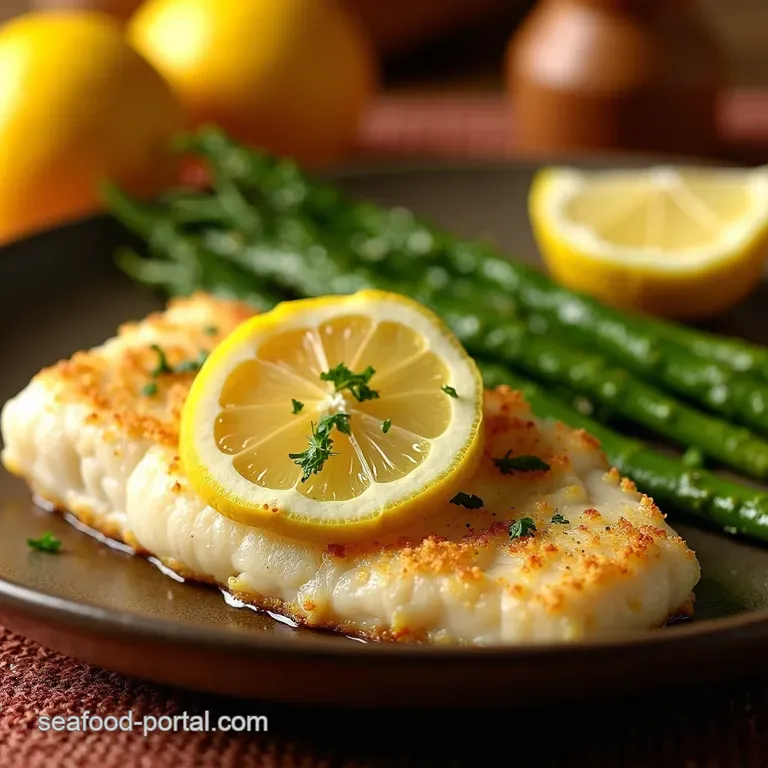 Quick Flaky Zesty Lemon Butter Fish presentation