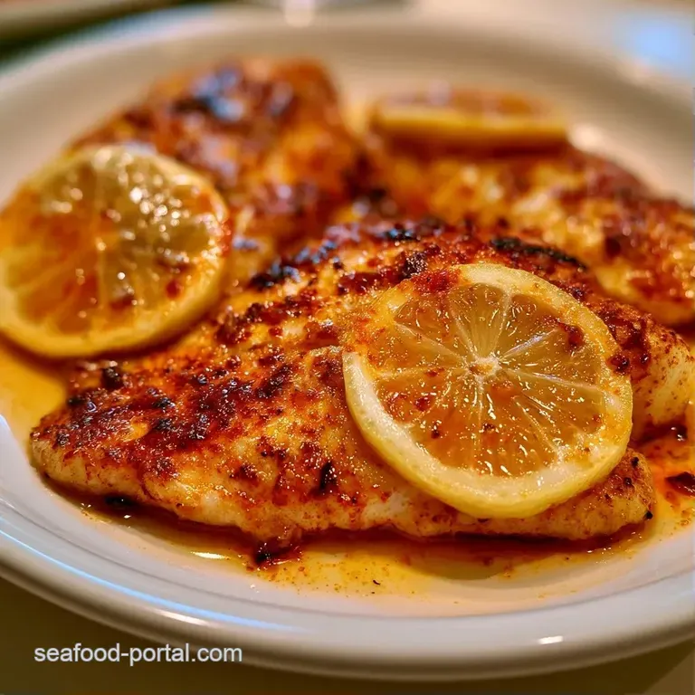 Char-grilled white fish fillet served with steamed asparagus and a lemon slice on a modern matte black plate.