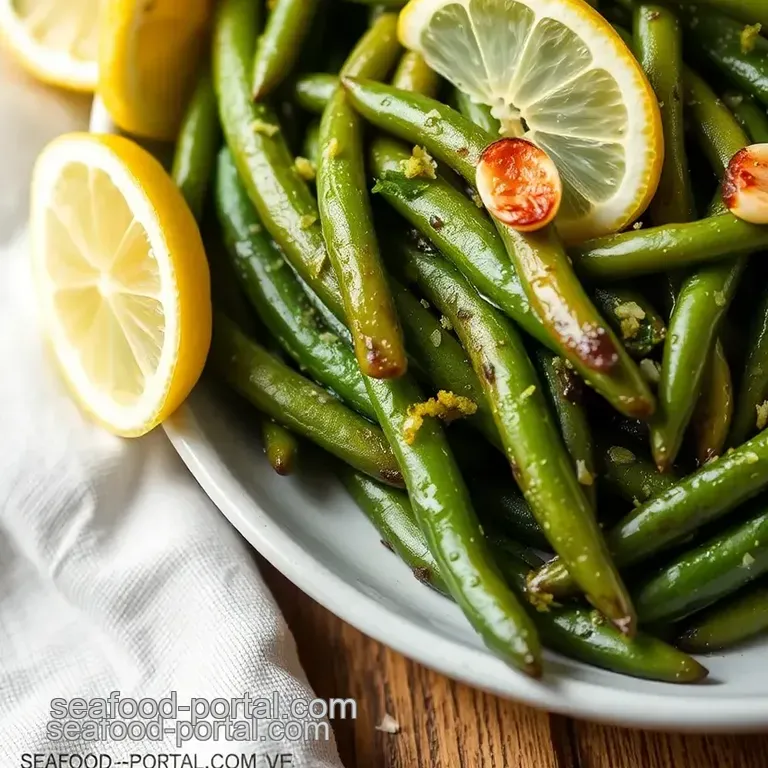 Sautéed Sea Beans with Garlic and Lemon presentation