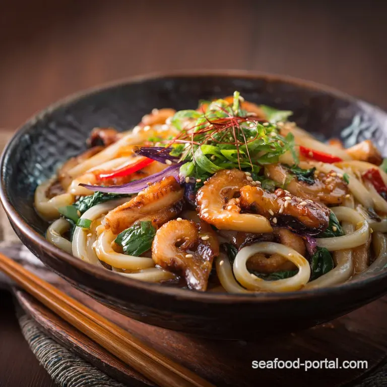 Seafood Japanese Noodle Recipes: Quick Prawn Scallop Yaki Udon in 30 Minutes