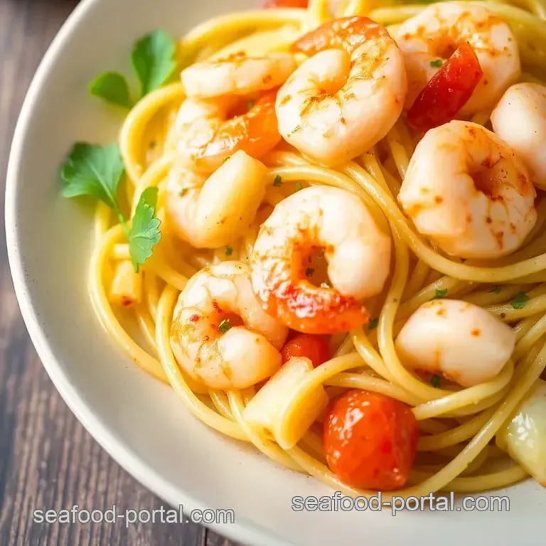 Rao' s Seafood Pasta Recipe presentation