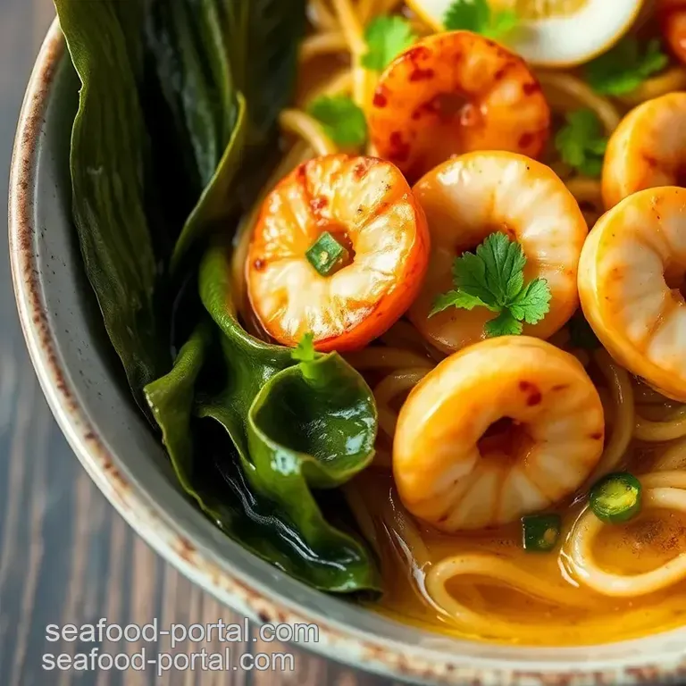Seafood Ramen presentation