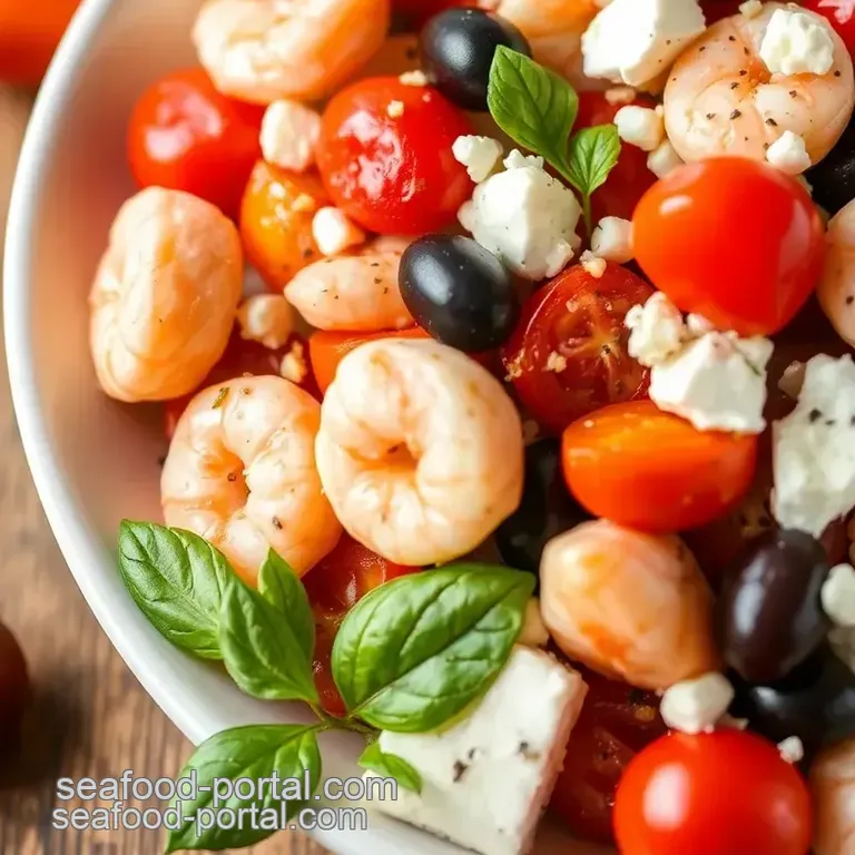 Seafood Pearl Couscous Salad with Feta presentation