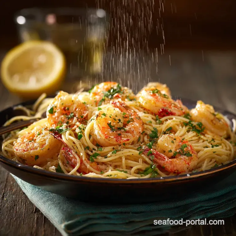 Shrimp and Angel Hair Pasta with LemonGarlic White Wine Sauce