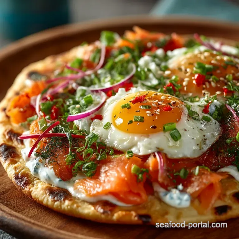 30Minute Smoked Salmon Breakfast Flatbread Quick Yoghurt Dough Recipe