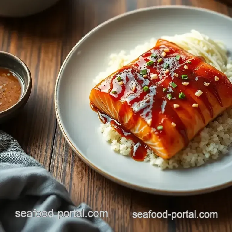 Cooked Teriyaki Salmon in 25 Minutes presentation